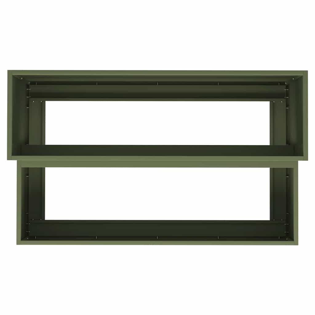 Vază pentru Grădină Olivengrønn 100 x 60 x 45 cm Oțel GartenMobel Dekor