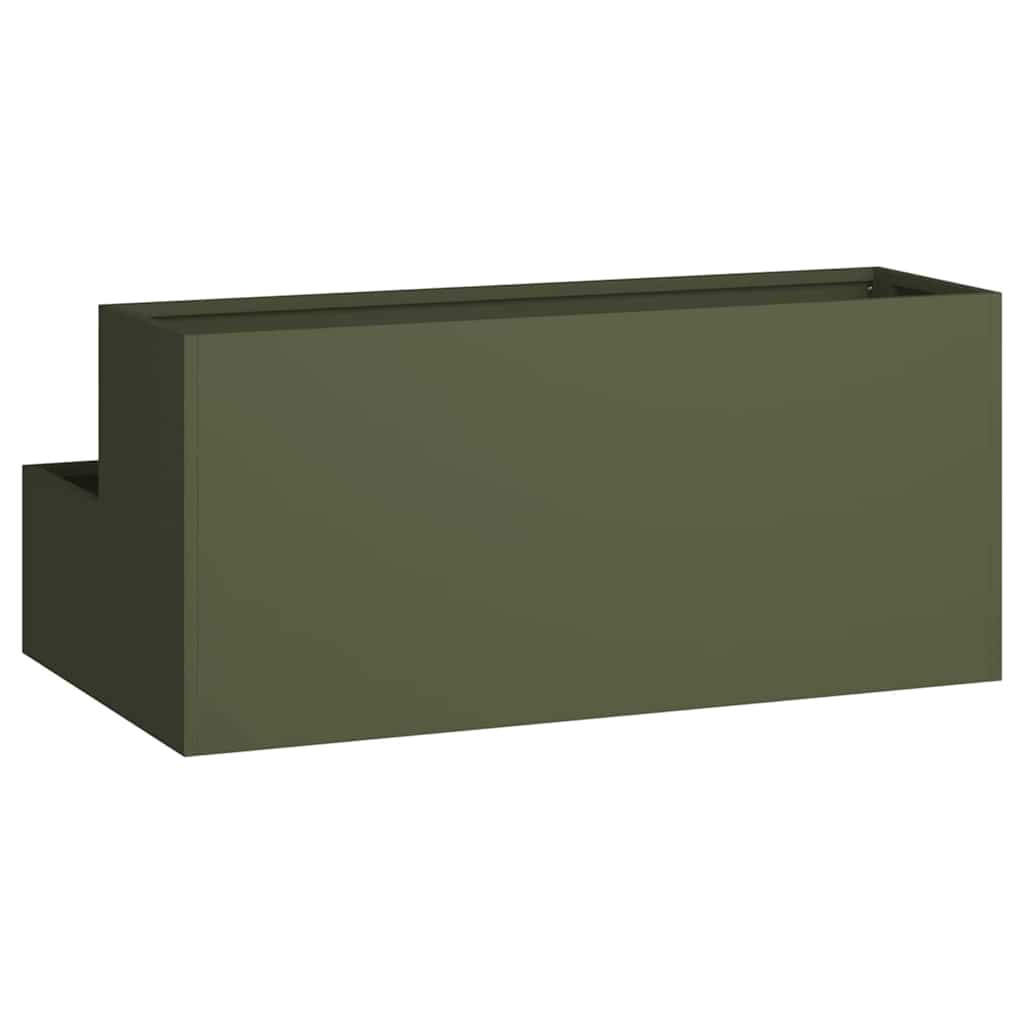 Vază pentru Grădină Olivengrønn 100 x 60 x 45 cm Oțel GartenMobel Dekor
