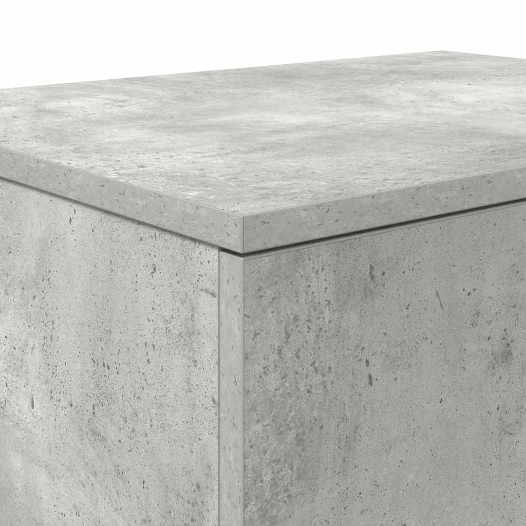 Dulap de depozitare Gri beton 127 x 41 x 40 cm Lemn compozit GartenMobel Dekor