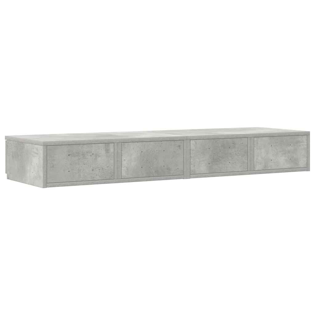 Sertare pentru pat Gri beton 120 x 36.5 x 16.5 cm Lemn compozit GartenMobel Dekor