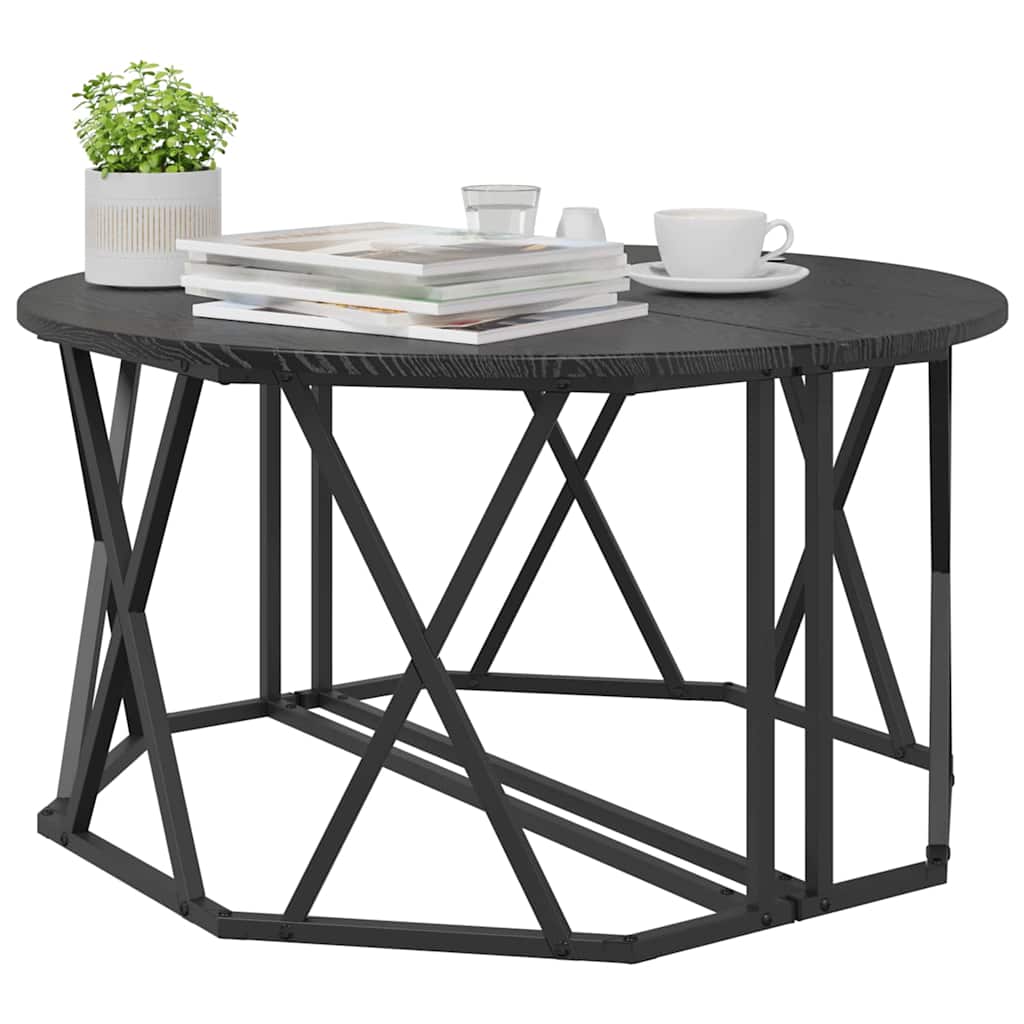 Masă de cafea Stejar negru 80 x 80 x 42 cm GartenMobel Dekor