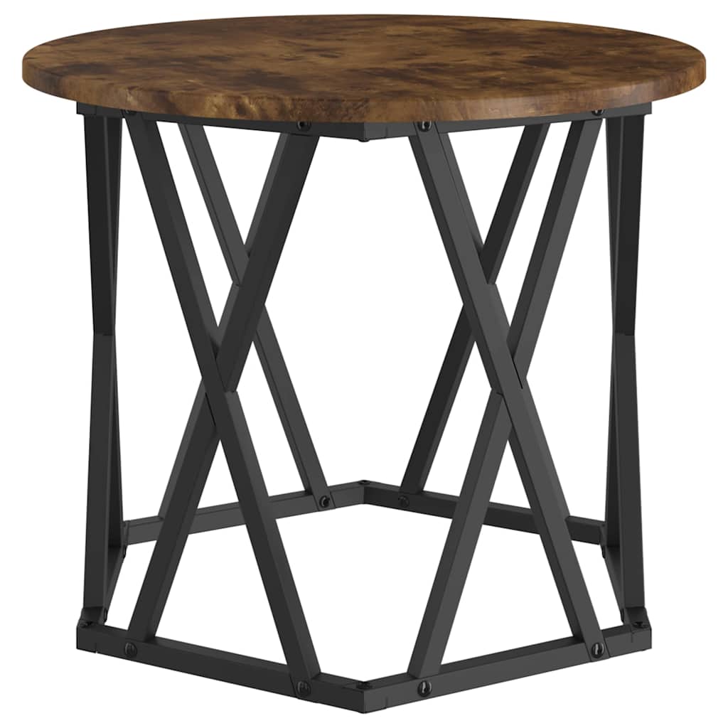 Masă laterală 2 pcs Stejar afumat 50 x 50 x 40 cm GartenMobel Dekor