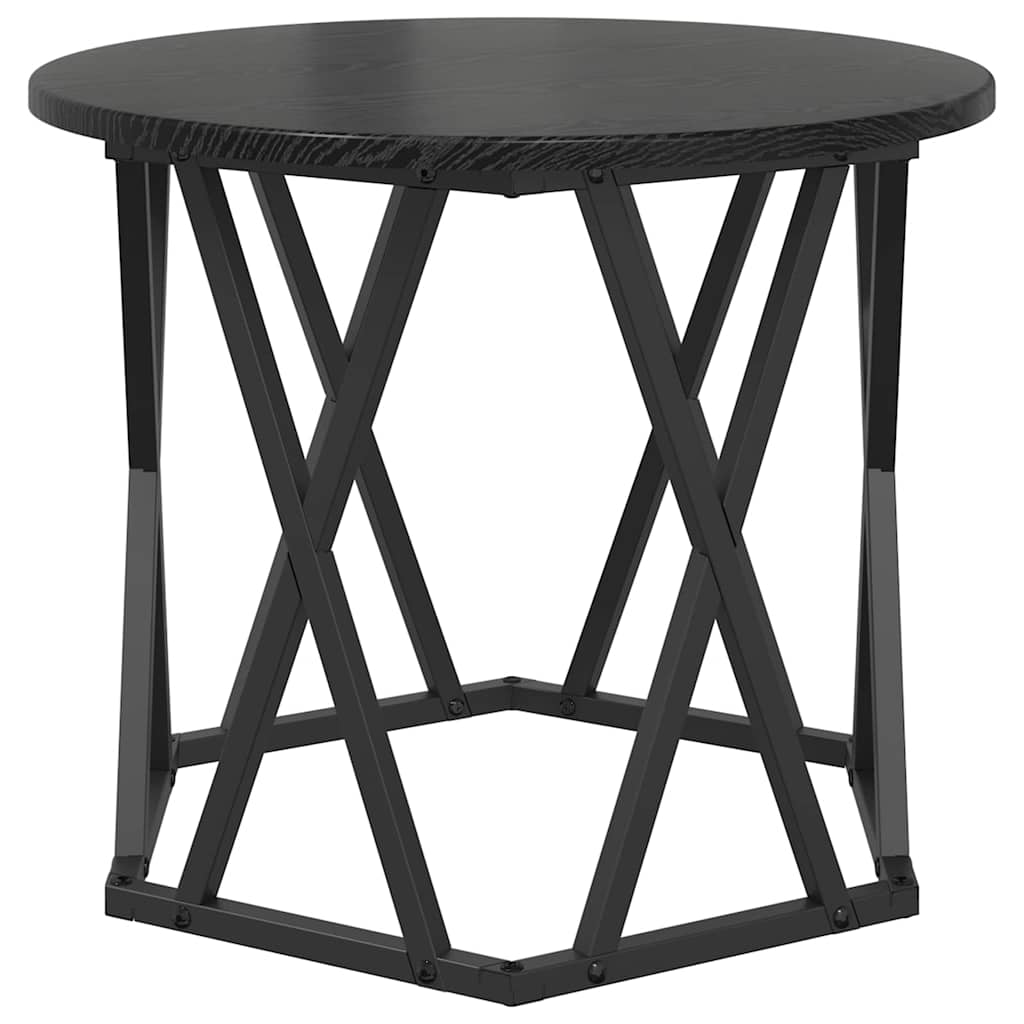 Masă laterală 2 pcs Stejar negru 50 x 50 x 40 cm GartenMobel Dekor