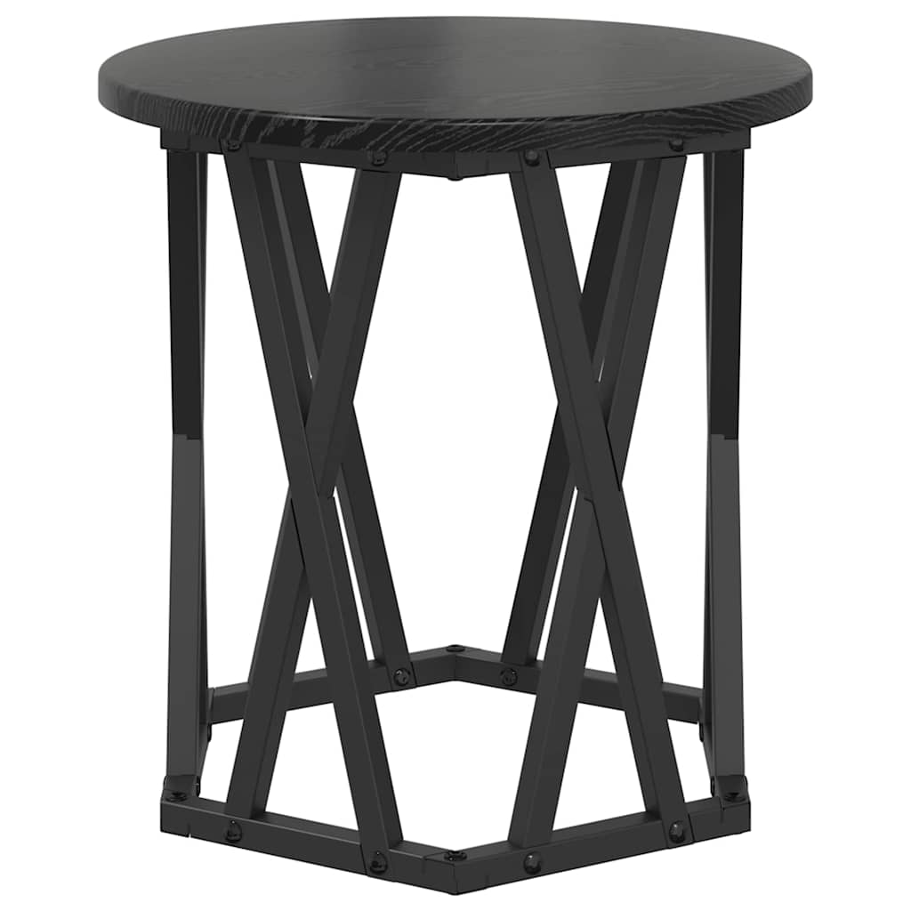 Masă laterală 2 pcs Stejar negru 50 x 50 x 40 cm GartenMobel Dekor