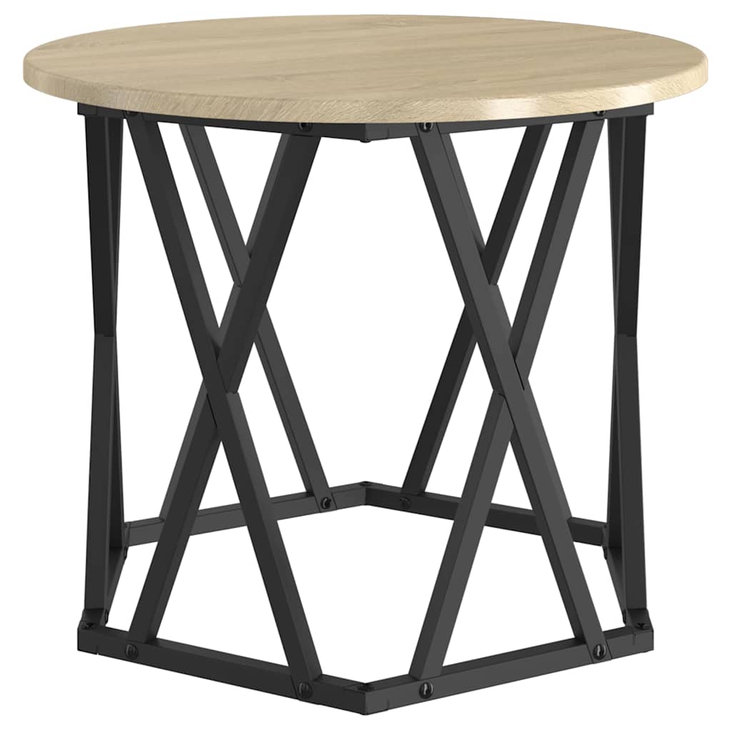 Masă laterală 2 pcs Stejar sonoma 50 x 50 x 40 cm GartenMobel Dekor