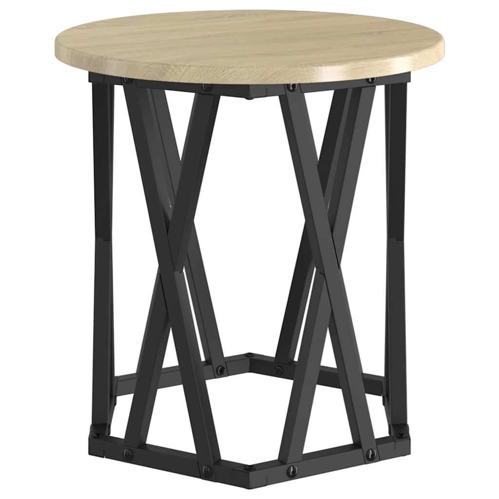 Masă laterală 2 pcs Stejar sonoma 50 x 50 x 40 cm GartenMobel Dekor