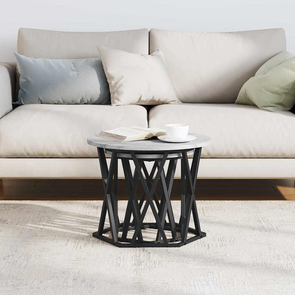 Masă laterală 2 pcs sonoma gri 50 x 50 x 40 cm GartenMobel Dekor