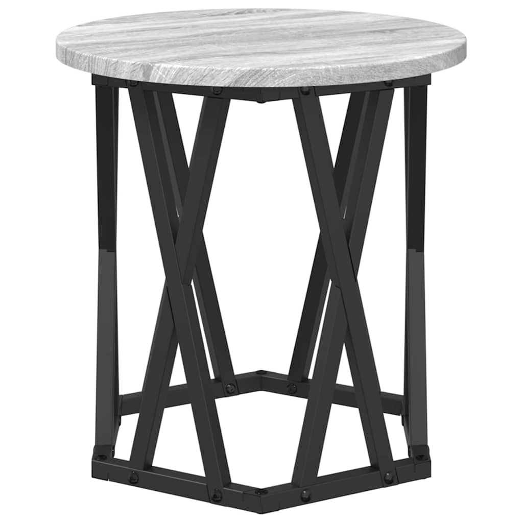 Masă laterală 2 pcs sonoma gri 50 x 50 x 40 cm GartenMobel Dekor