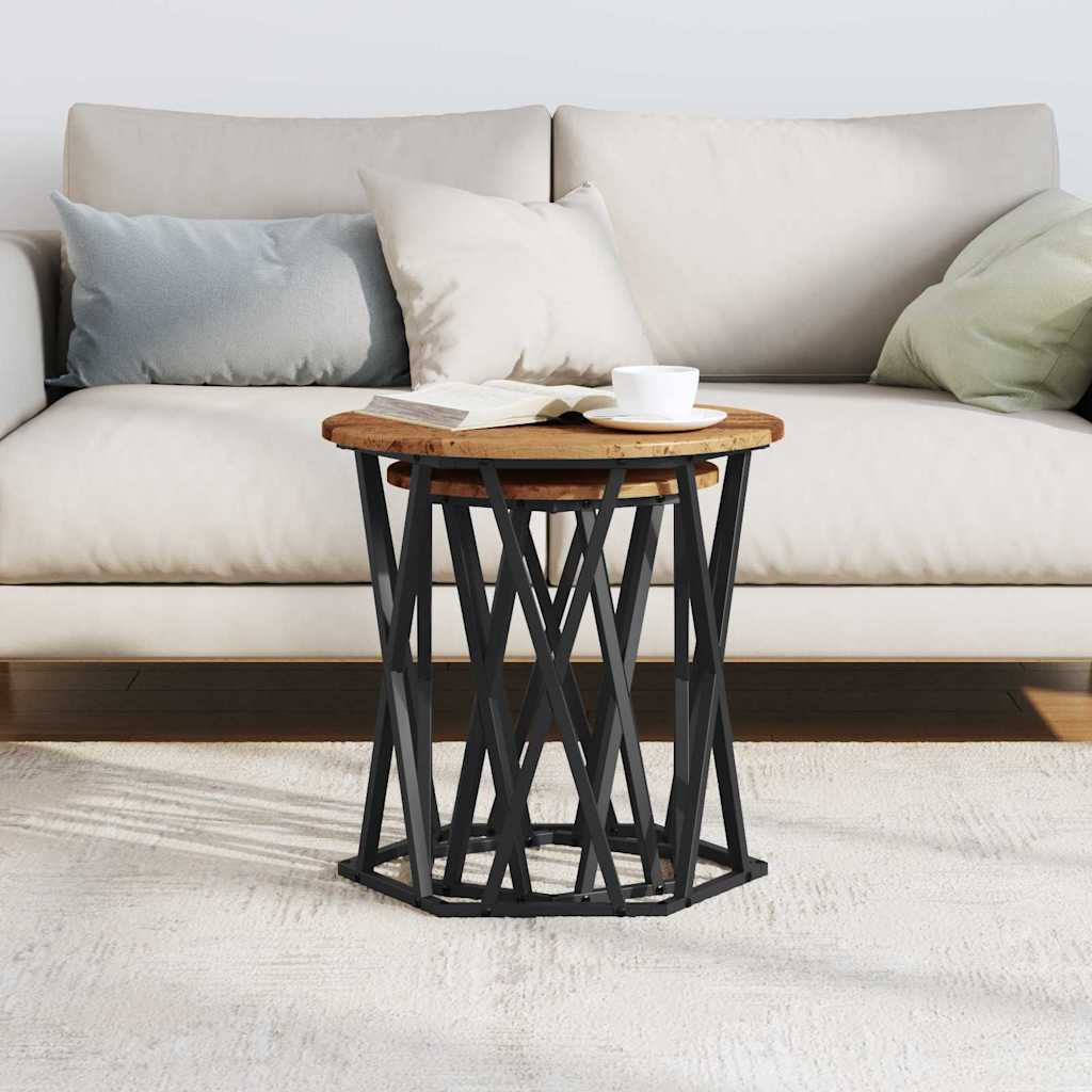 Masă de cafea 2 pcs Lemn vechi 50 x 50 x 50 cm GartenMobel Dekor