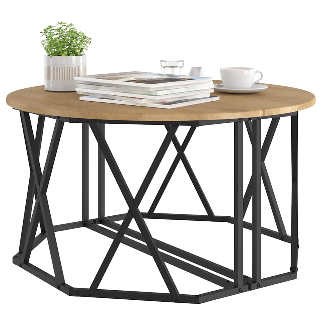 Masă de cafea stejar artizanal 80 x 80 x 42 cm GartenMobel Dekor