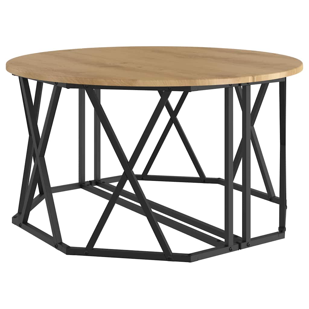 Masă de cafea stejar artizanal 80 x 80 x 42 cm GartenMobel Dekor