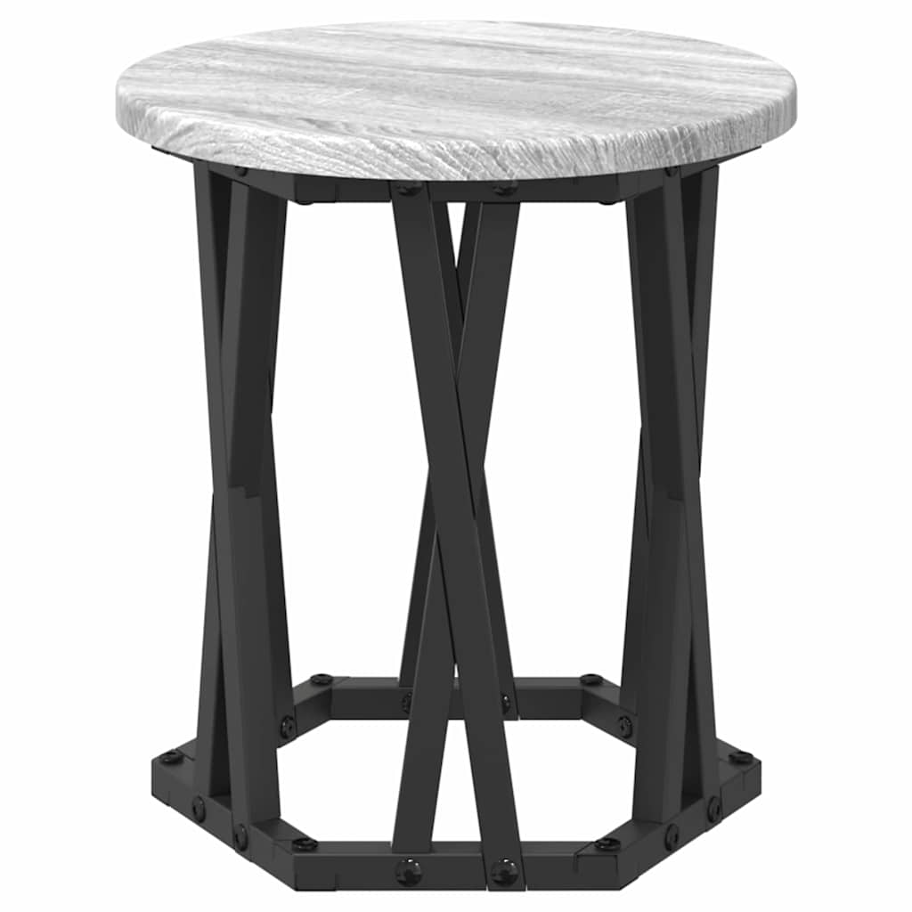 Masă laterală nesting 3 pcs sonoma gri 53 x 53 x 40 cm GartenMobel Dekor