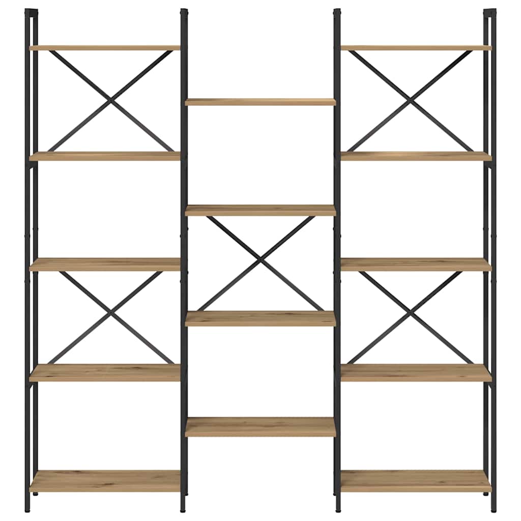 Raft pentru cărți stejar artizanal 156 x 25 x 167.5 cm GartenMobel Dekor