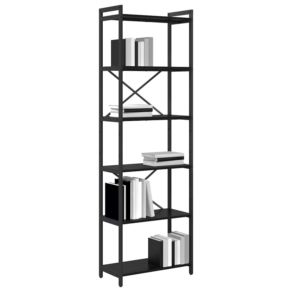 Bibliotecă Stejar negru 60 x 30 x 188 cm Lemn compozit GartenMobel Dekor