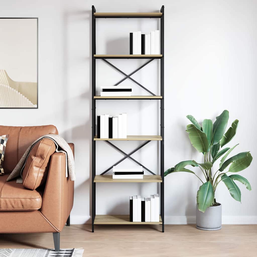 Bibliotecă Stejar sonoma 60 x 30 x 188 cm Lemn compozit GartenMobel Dekor