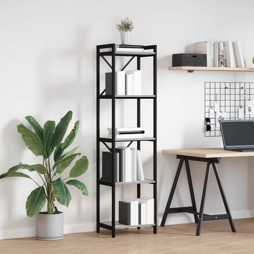 Bibliotecă sonoma gri 40 x 30 x 153 cm Lemn compozit GartenMobel Dekor