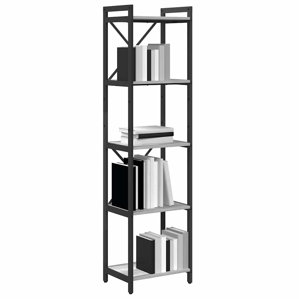 Bibliotecă sonoma gri 40 x 30 x 153 cm Lemn compozit GartenMobel Dekor