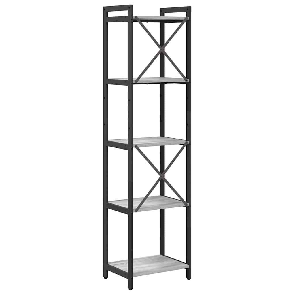 Bibliotecă sonoma gri 40 x 30 x 153 cm Lemn compozit GartenMobel Dekor