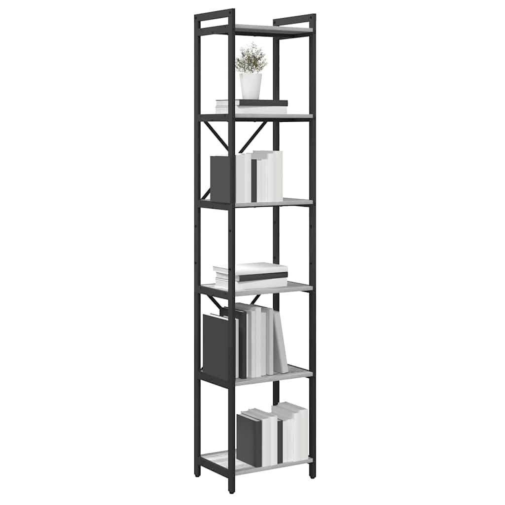 Bibliotecă sonoma gri 40 x 30 x 188 cm Lemn compozit GartenMobel Dekor