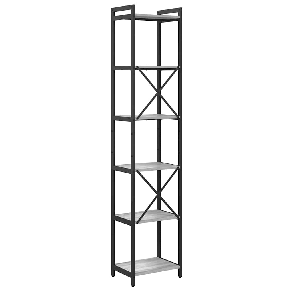 Bibliotecă sonoma gri 40 x 30 x 188 cm Lemn compozit GartenMobel Dekor