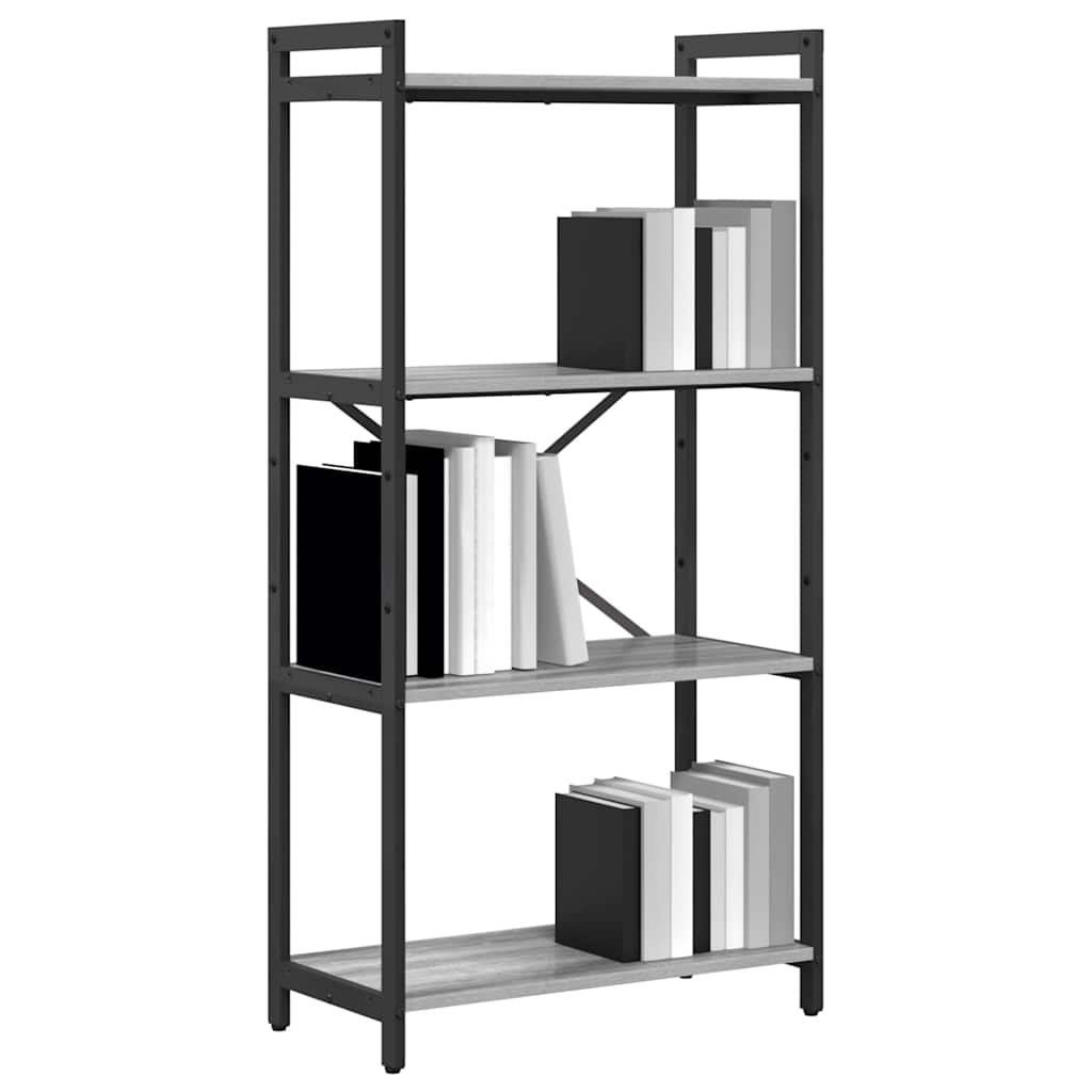 Bibliotecă sonoma gri 60 x 30 x 118 cm Lemn compozit GartenMobel Dekor
