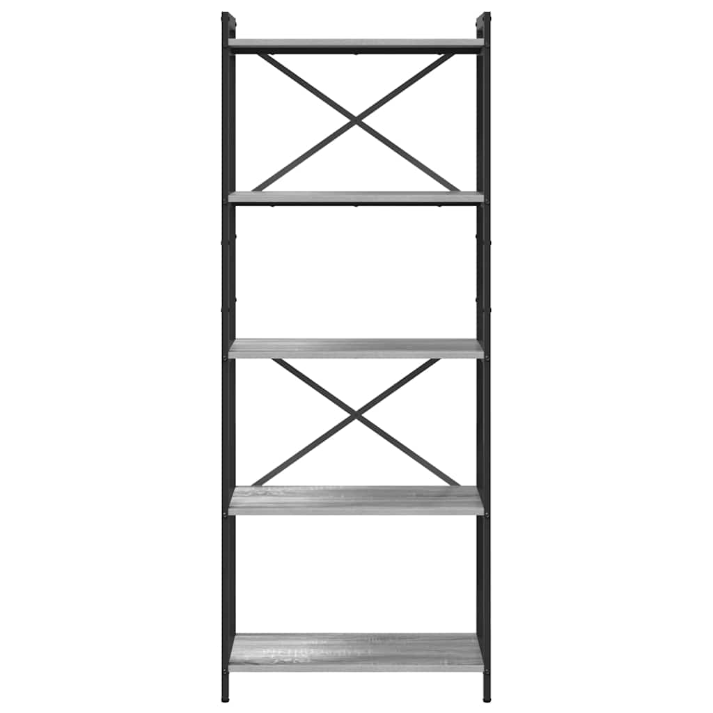 Bibliotecă sonoma gri 60 x 30 x 153 cm Lemn compozit GartenMobel Dekor