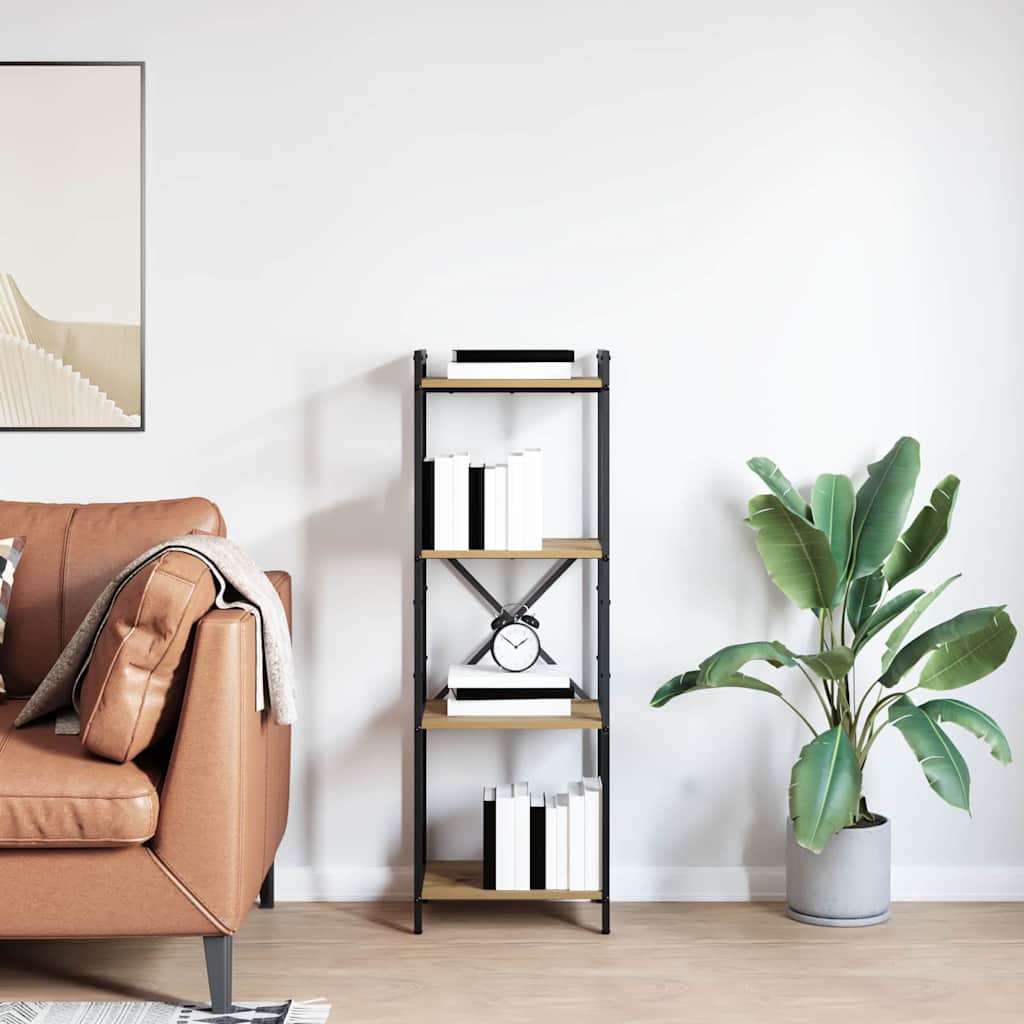 Bibliotecă stejar artizanal 40 x 30 x 118 cm Lemn compozit GartenMobel Dekor