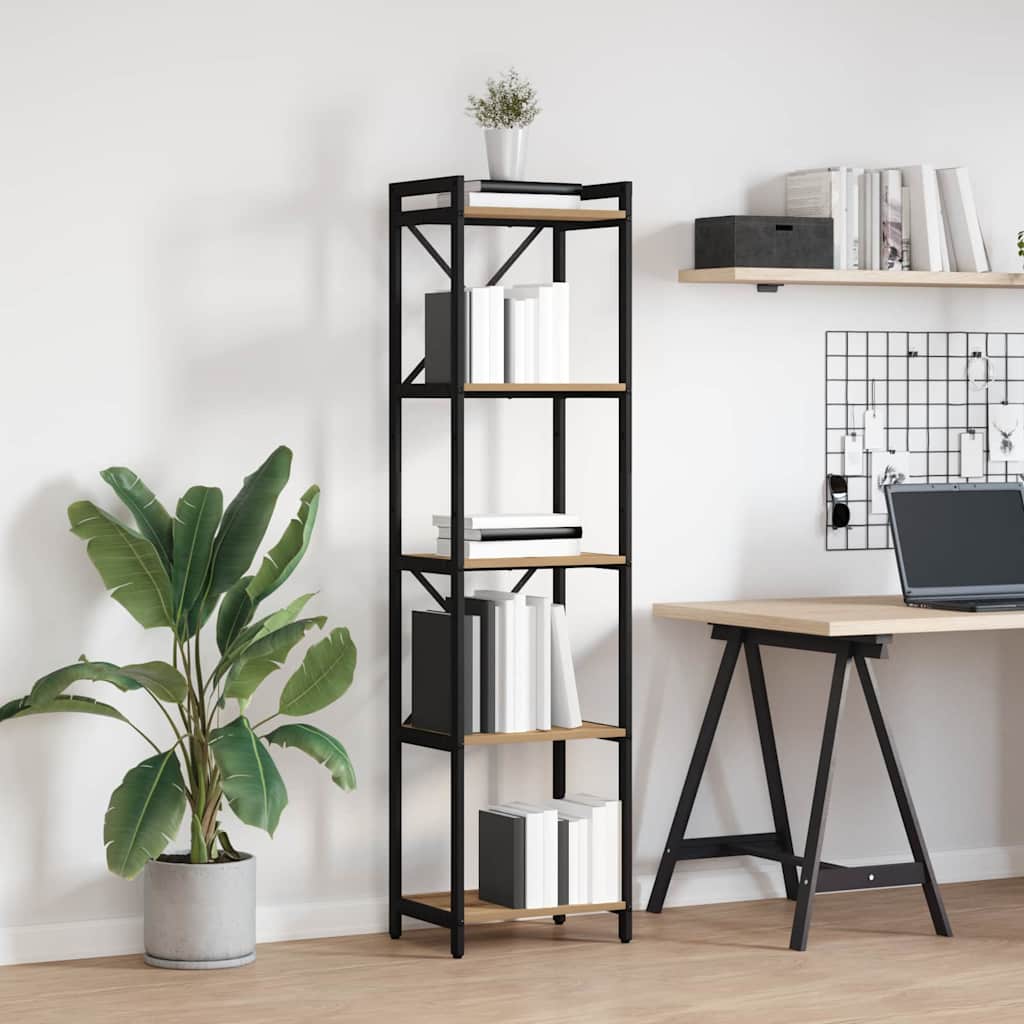 Bibliotecă stejar artizanal 40 x 30 x 153 cm Lemn compozit GartenMobel Dekor