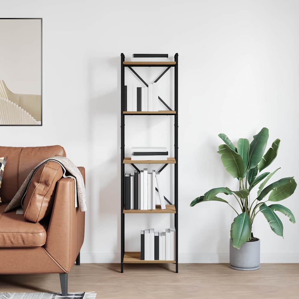 Bibliotecă stejar artizanal 40 x 30 x 153 cm Lemn compozit GartenMobel Dekor