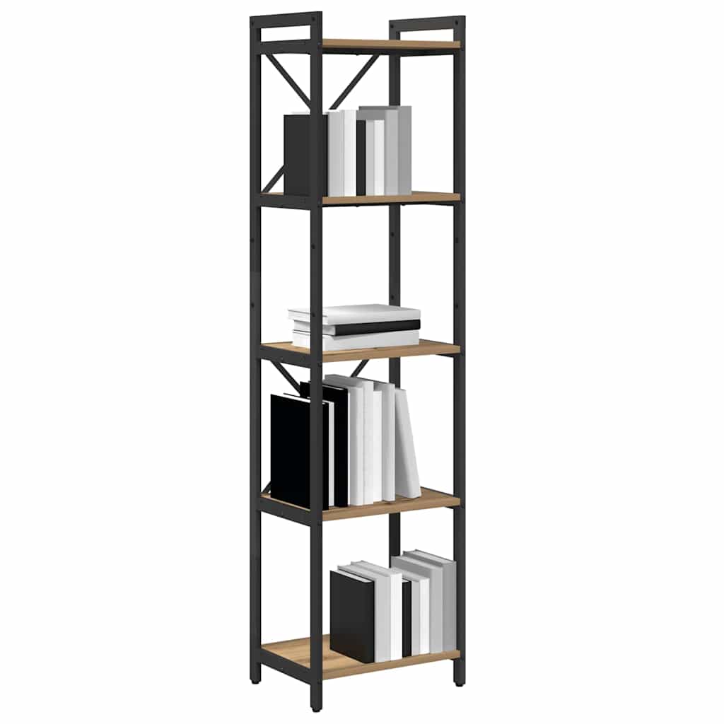 Bibliotecă stejar artizanal 40 x 30 x 153 cm Lemn compozit GartenMobel Dekor
