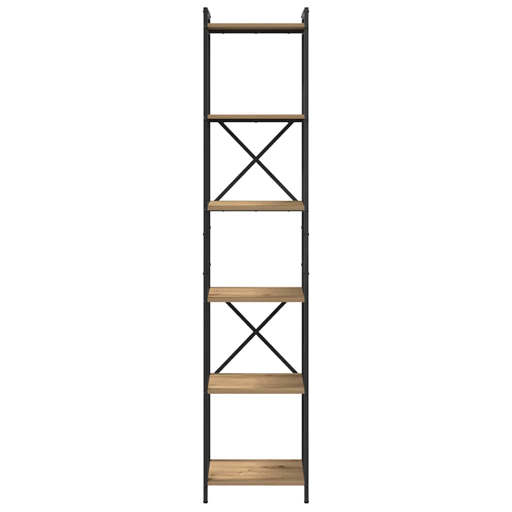 Bibliotecă stejar artizanal 40 x 30 x 188 cm Lemn compozit GartenMobel Dekor