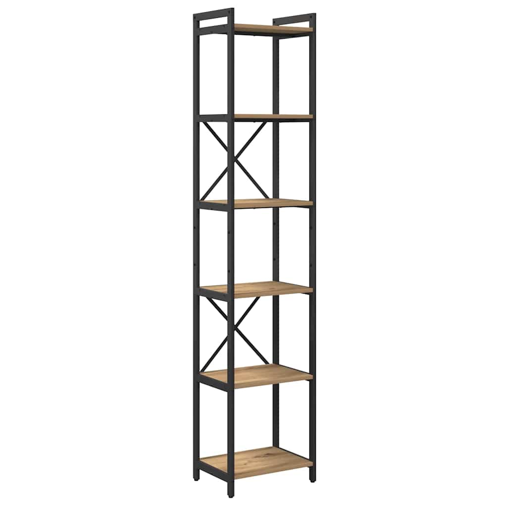 Bibliotecă stejar artizanal 40 x 30 x 188 cm Lemn compozit GartenMobel Dekor