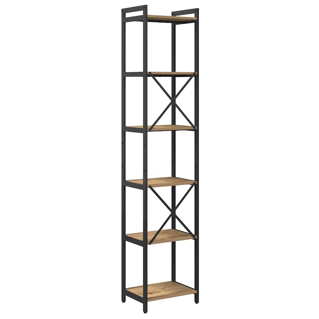 Bibliotecă stejar artizanal 40 x 30 x 188 cm Lemn compozit GartenMobel Dekor