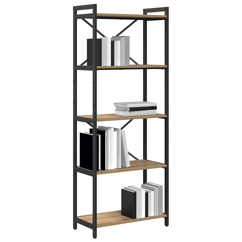 Bibliotecă stejar artizanal 60 x 30 x 153 cm Lemn compozit GartenMobel Dekor