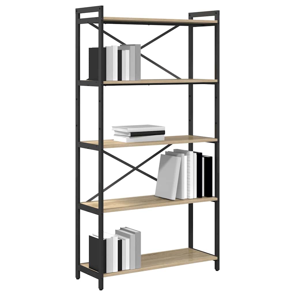 Bibliotecă Stejar sonoma 80 x 30 x 153 cm Lemn compozit GartenMobel Dekor