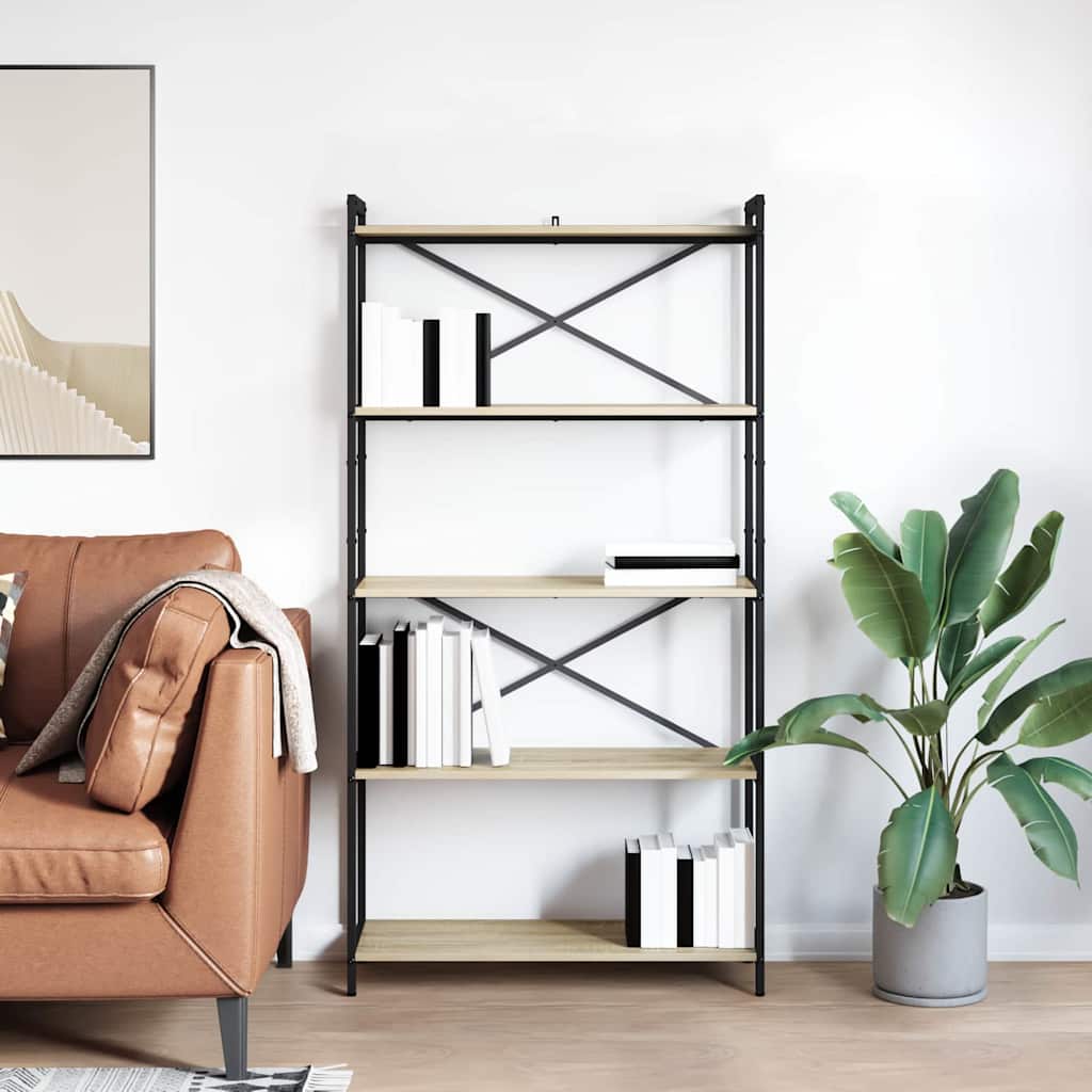 Bibliotecă Stejar sonoma 80 x 30 x 153 cm Lemn compozit GartenMobel Dekor