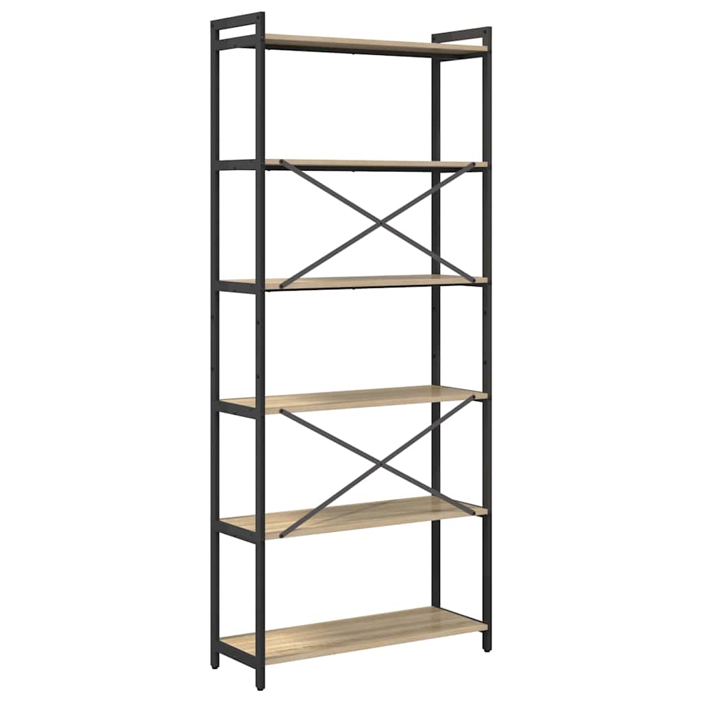 Bibliotecă Stejar sonoma 80 x 30 x 188 cm Lemn compozit GartenMobel Dekor