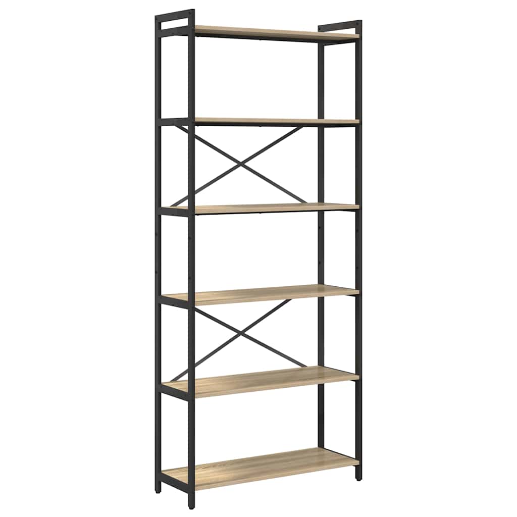 Bibliotecă Stejar sonoma 80 x 30 x 188 cm Lemn compozit GartenMobel Dekor