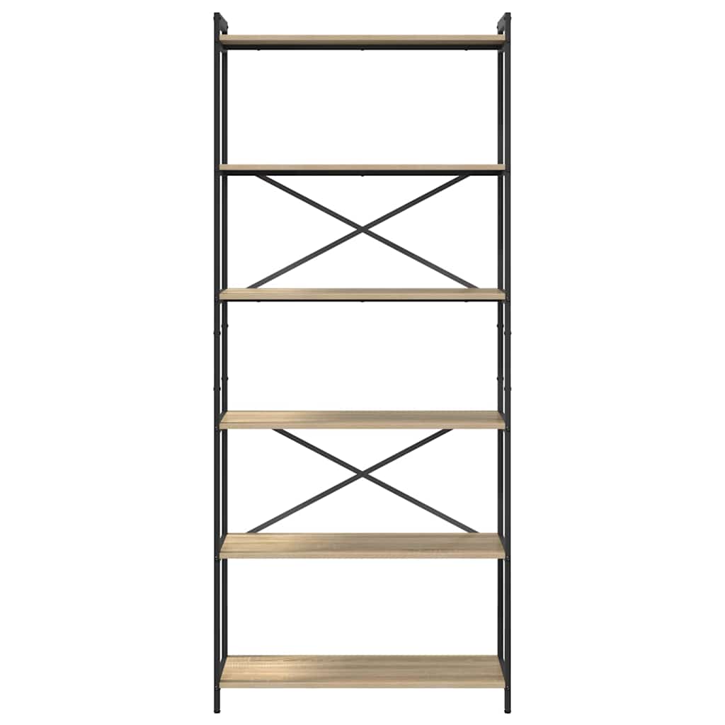 Bibliotecă Stejar sonoma 80 x 30 x 188 cm Lemn compozit GartenMobel Dekor