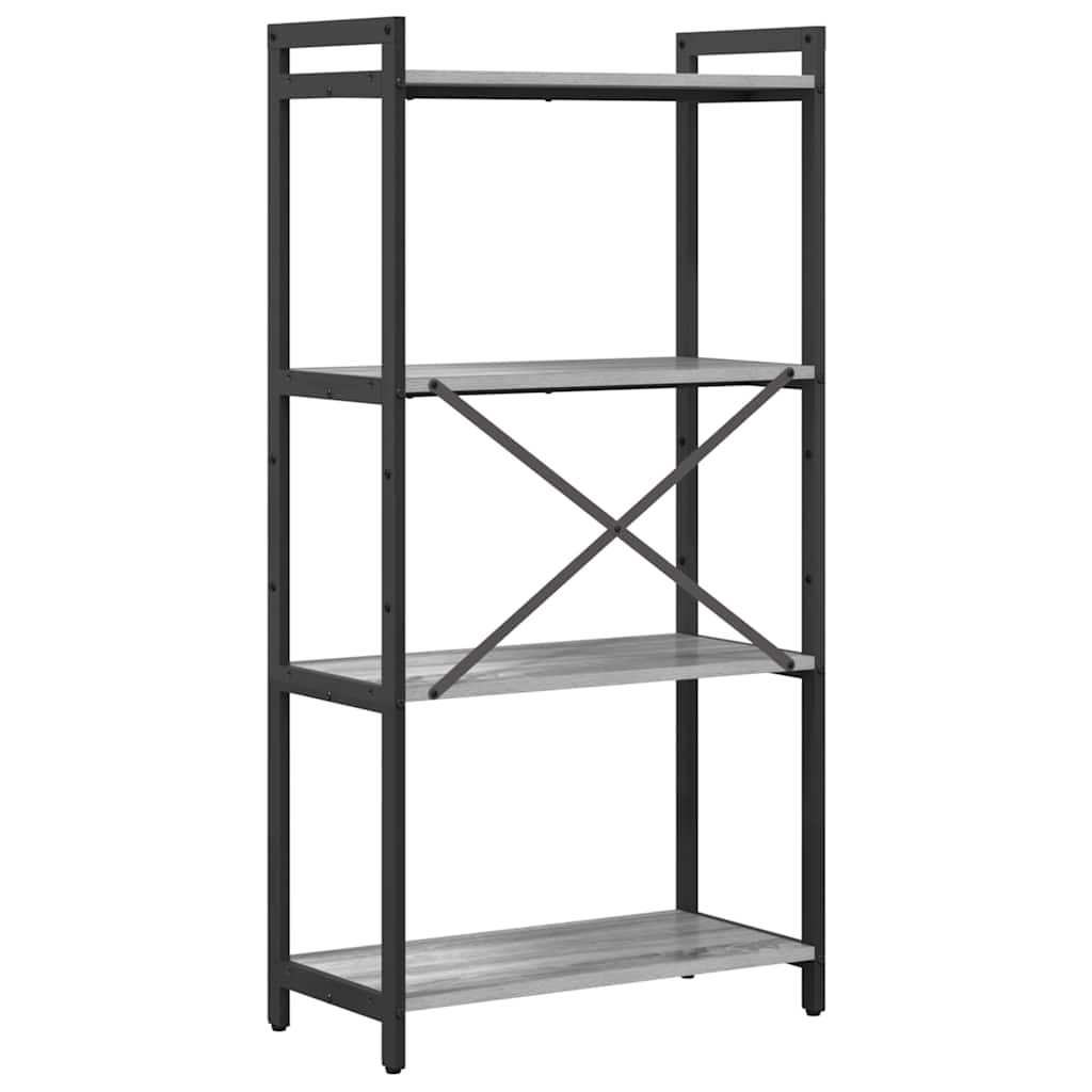 Bibliotecă sonoma gri 60 x 30 x 118 cm Lemn compozit GartenMobel Dekor