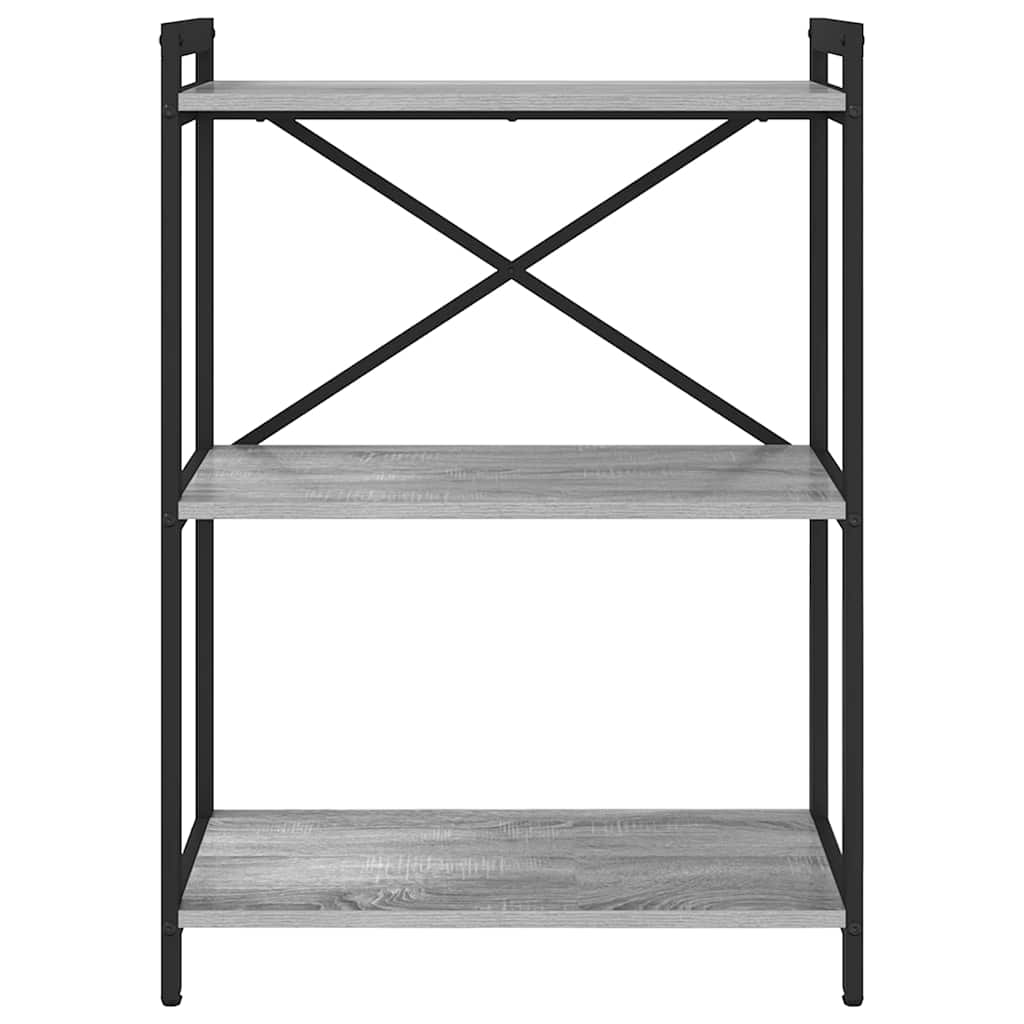 Bibliotecă sonoma gri 60 x 30 x 83 cm Lemn compozit GartenMobel Dekor