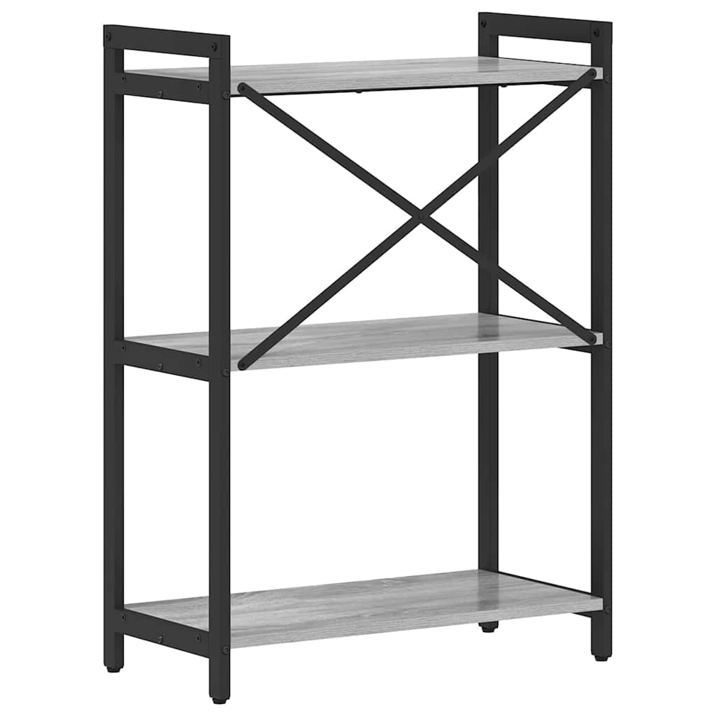 Bibliotecă sonoma gri 60 x 30 x 83 cm Lemn compozit GartenMobel Dekor