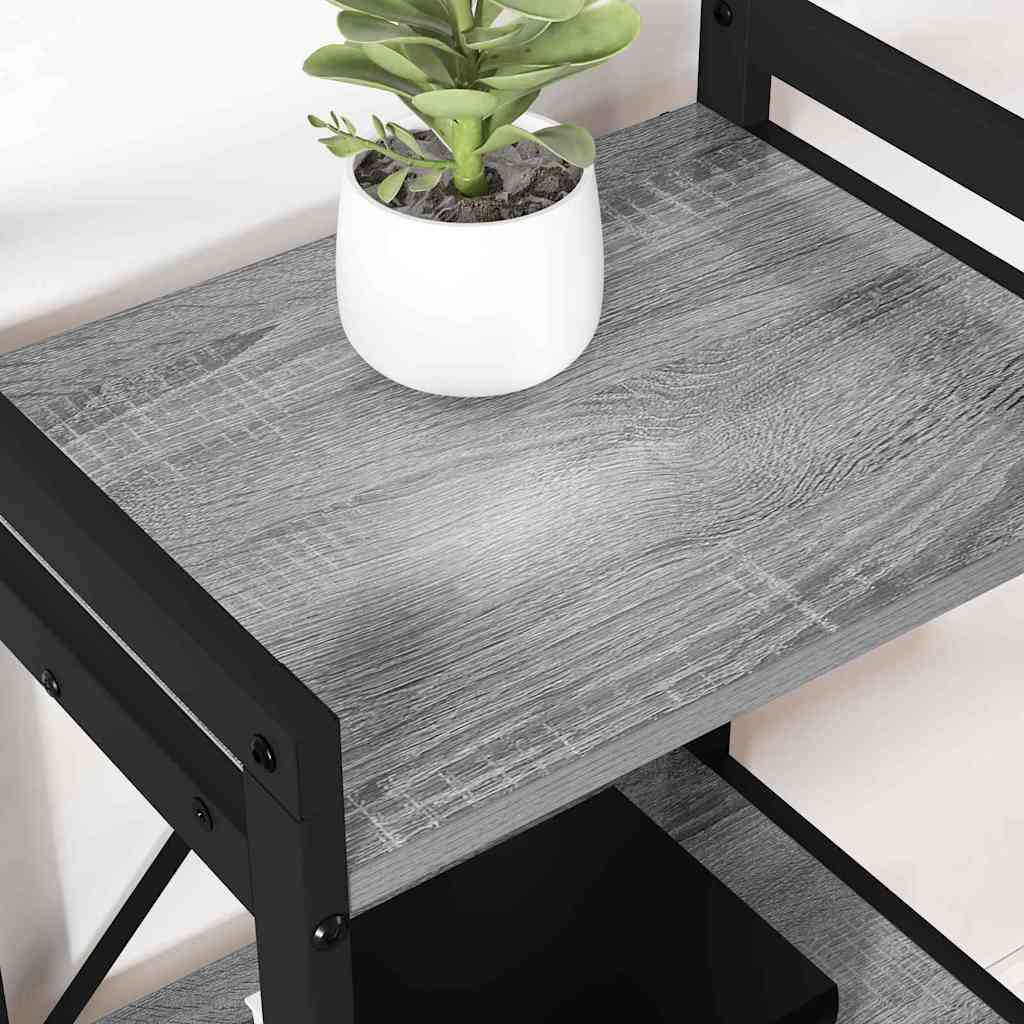 Bibliotecă sonoma gri 60 x 30 x 83 cm Lemn compozit GartenMobel Dekor