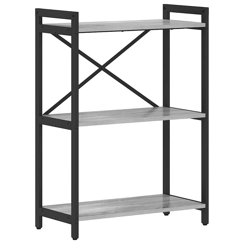 Bibliotecă sonoma gri 60 x 30 x 83 cm Lemn compozit GartenMobel Dekor