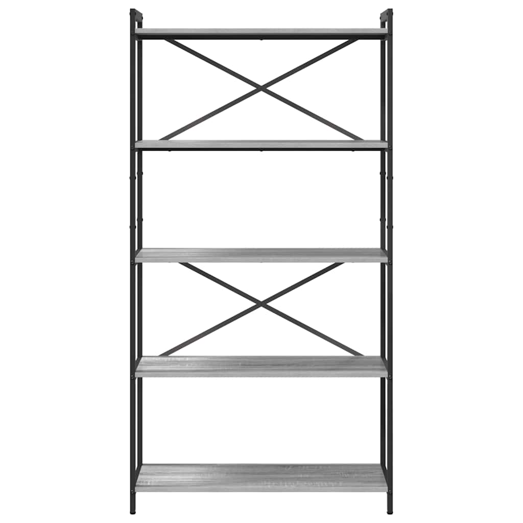 Bibliotecă sonoma gri 80 x 30 x 153 cm Lemn compozit GartenMobel Dekor