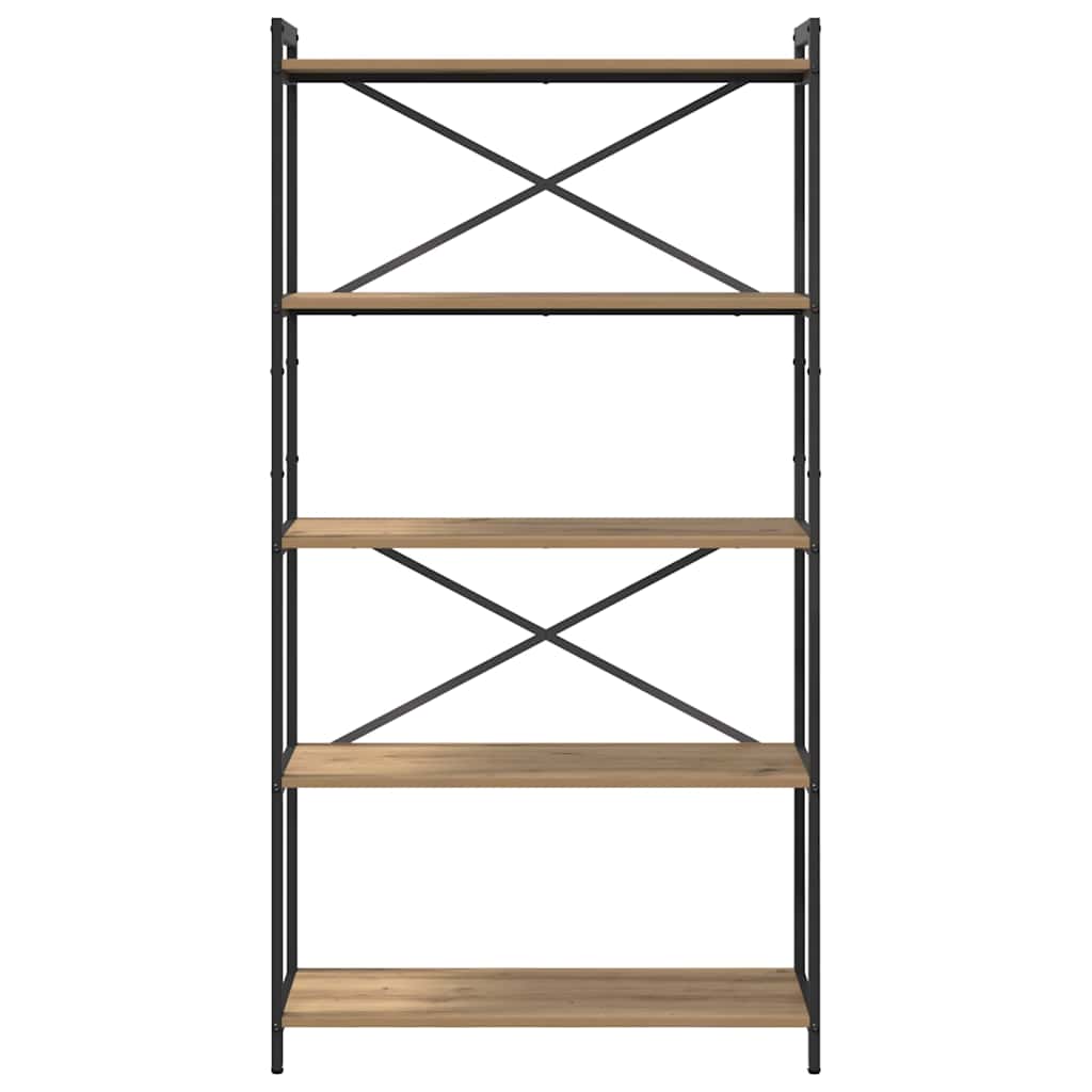 Bibliotecă stejar artizanal 80 x 30 x 153 cm Lemn compozit GartenMobel Dekor