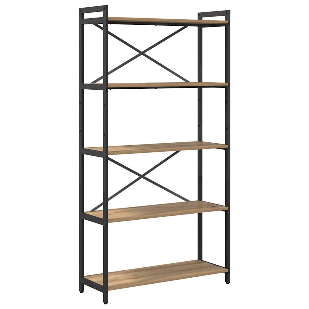 Bibliotecă stejar artizanal 80 x 30 x 153 cm Lemn compozit GartenMobel Dekor