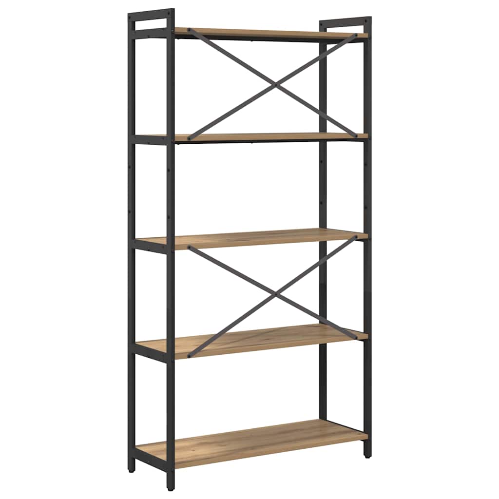 Bibliotecă stejar artizanal 80 x 30 x 153 cm Lemn compozit GartenMobel Dekor