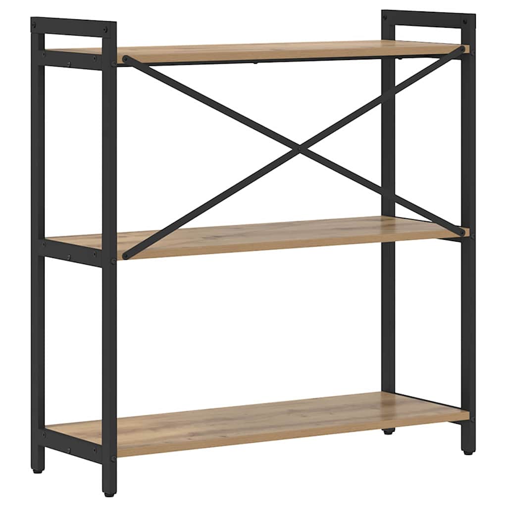 Bibliotecă stejar artizanal 80 x 30 x 83 cm Lemn compozit GartenMobel Dekor
