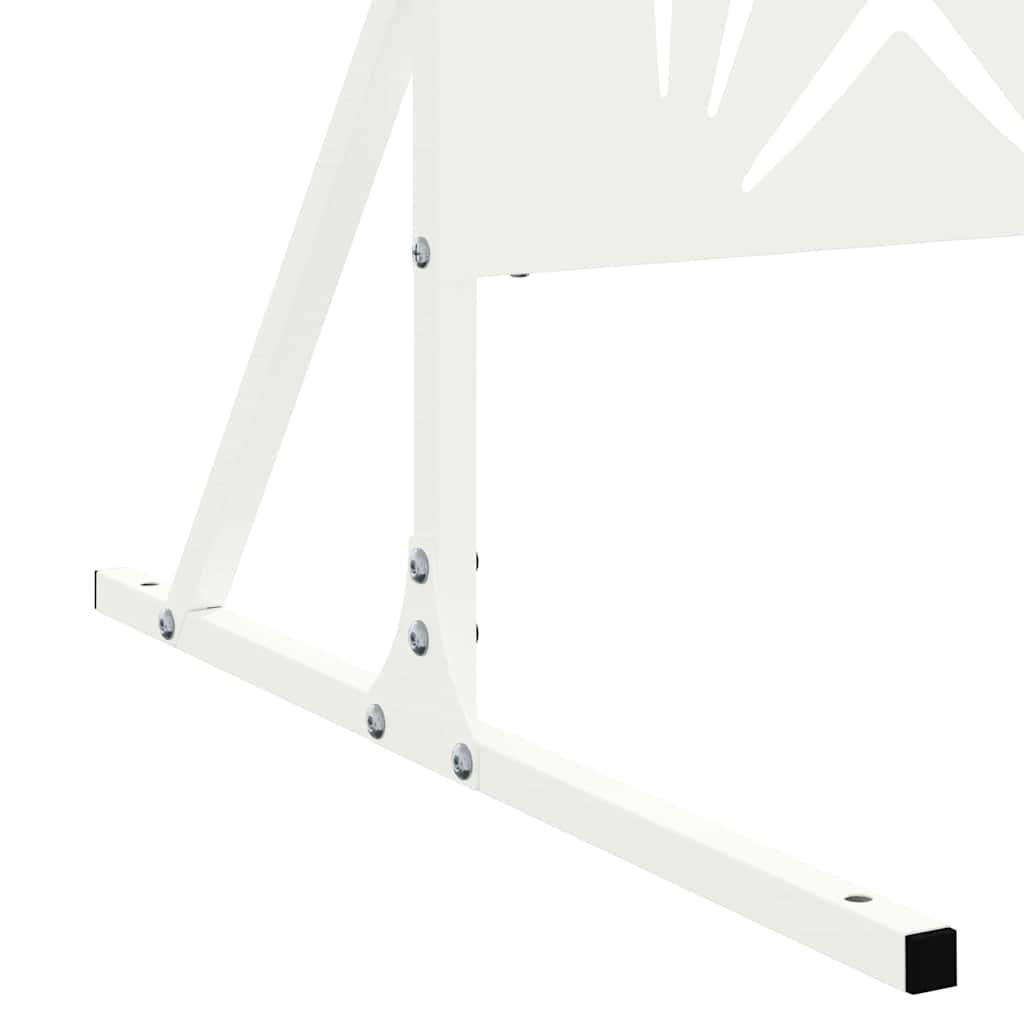 Ecran de intimitate Alb Oțel GartenMobel Dekor